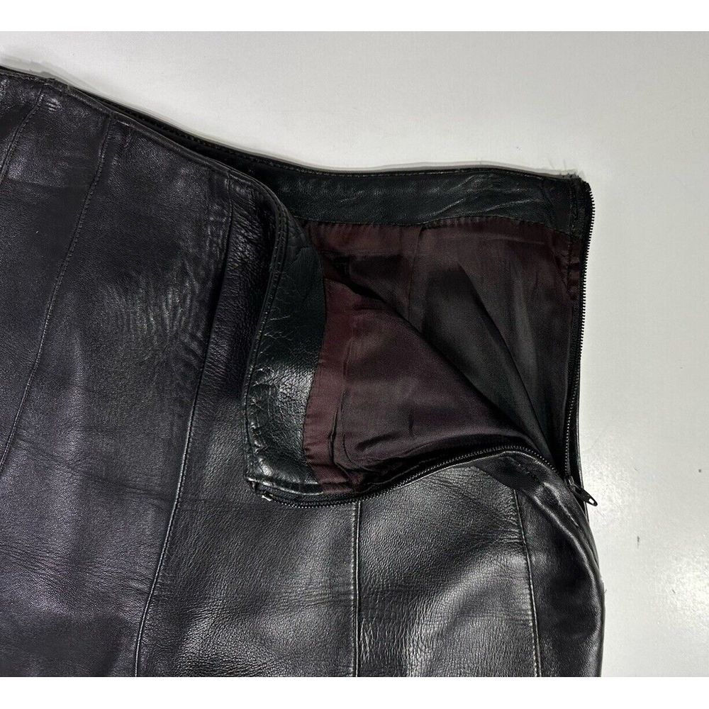 Vintage Wilson Leather Black Side Zip Pants With Stirups Womens Size 4 - Picture 3 of 9